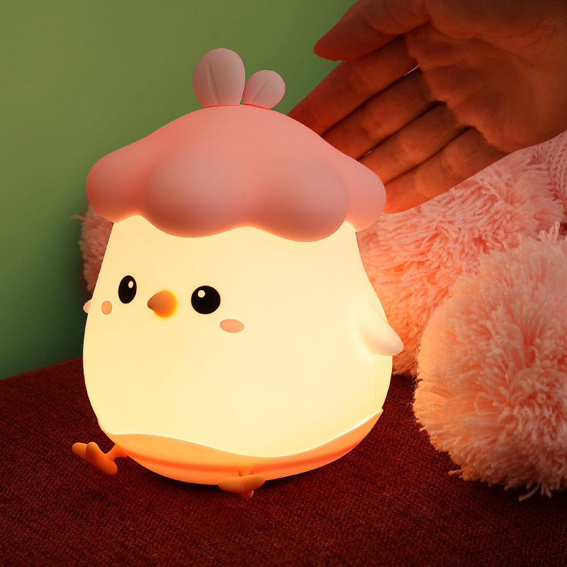 Cabbage Chick Night Light Cute Chick Lamp LED Lights Funny Bedroom Lamp (7)