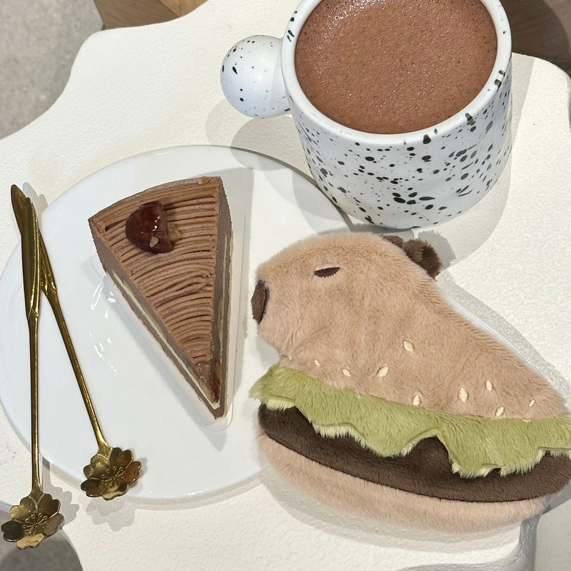 Capybara Burger Coin Purse: Quirky Convenience