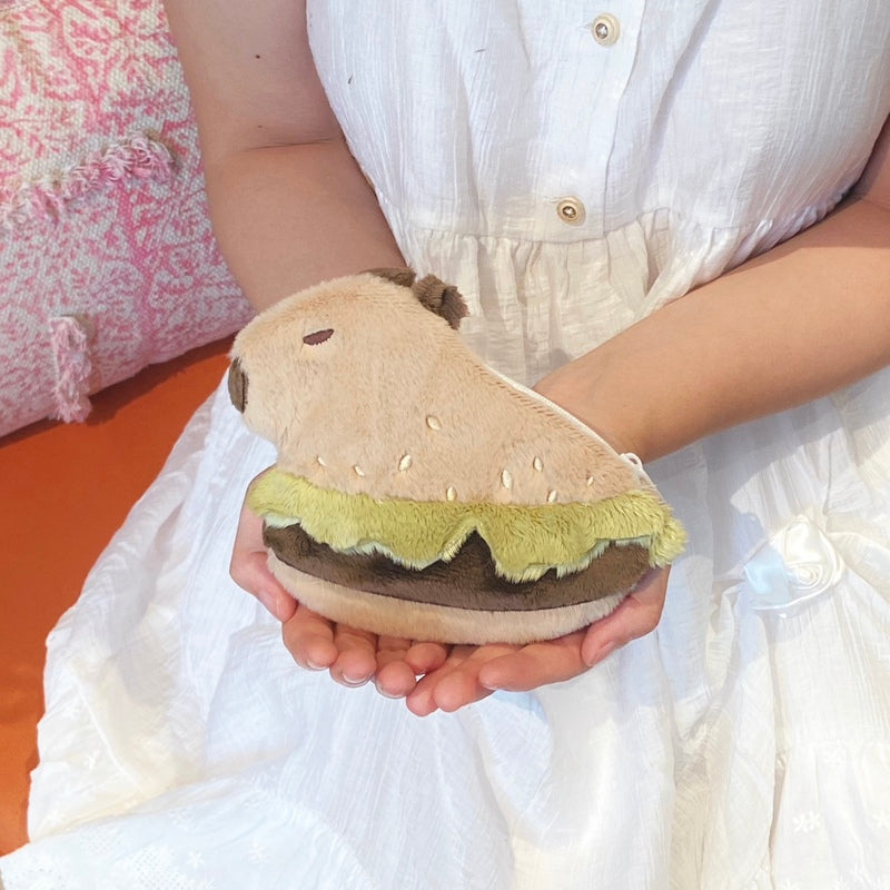 Capybara Burger Coin Purse: Quirky Convenience