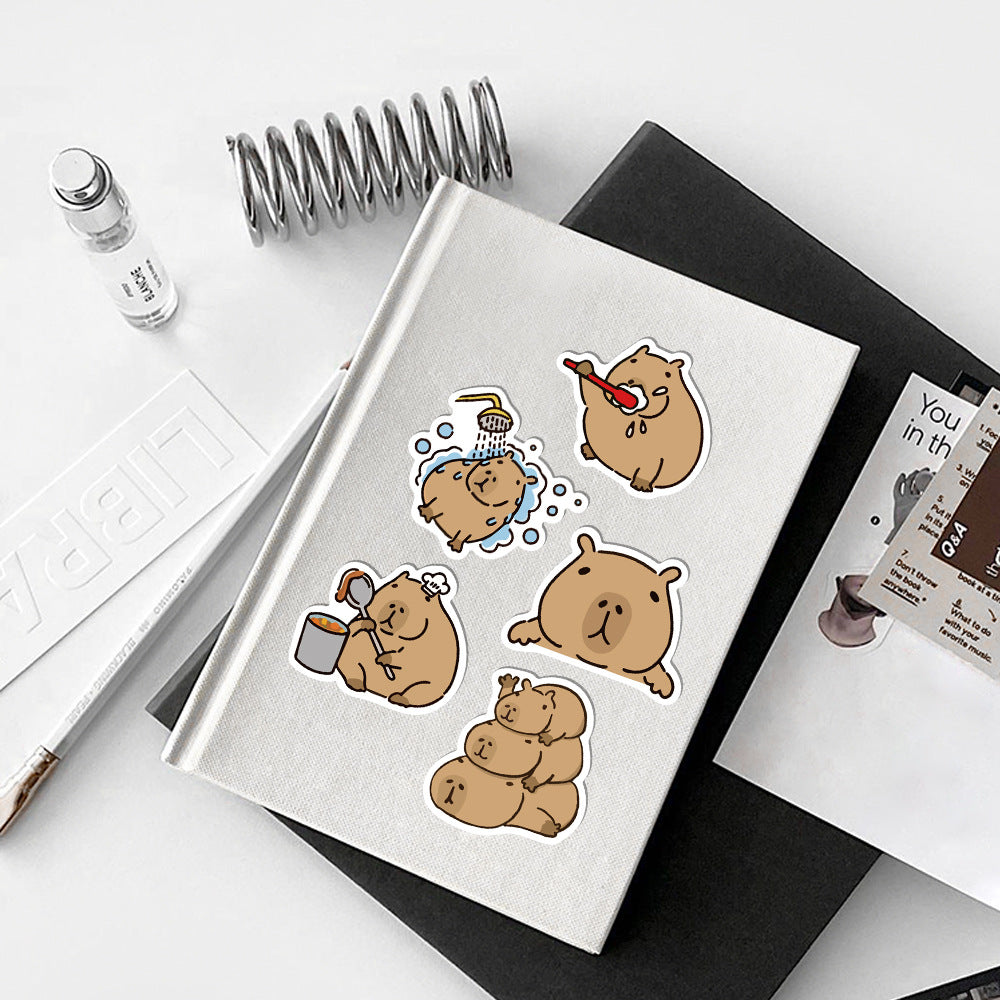 Capybara Stickers: Cute and Waterproof