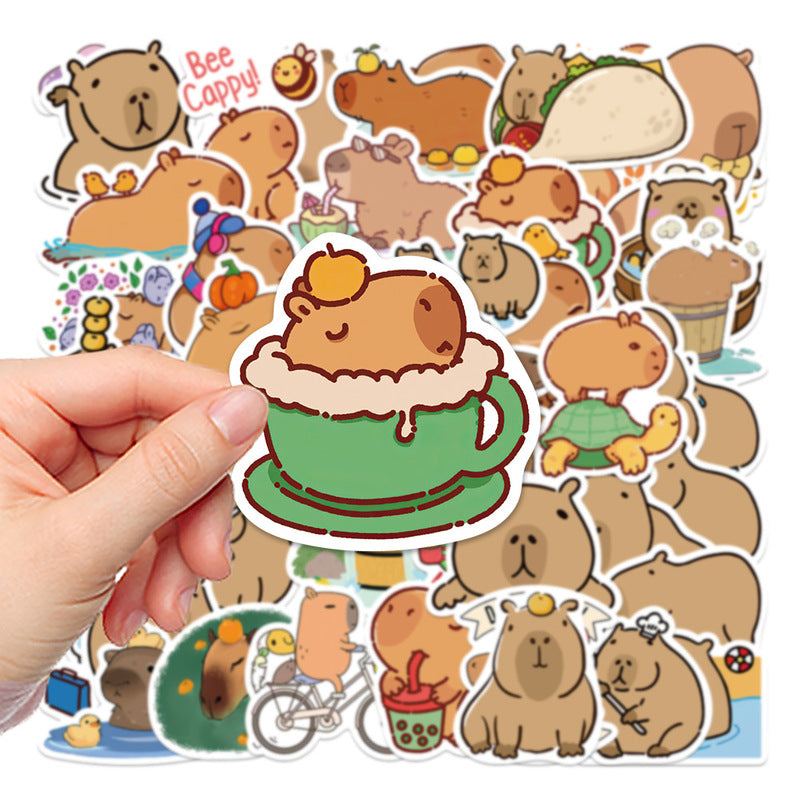 Capybara Stickers: Cute and Waterproof
