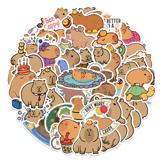 Capybara Stickers: Cute and Waterproof