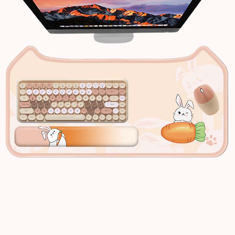 Cute Rabbit Keyboard Wrist Rest & Mousepad