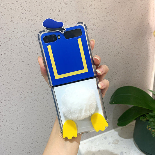 Cartoon Duck Galaxy Flip 1 2 3 4 Phone Case Funny Flip Phone Cases (2)