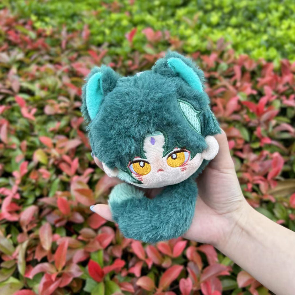 Cat Ears Genshin Impact Plush Keychain Fluffy Alhaitham Scaramouche Xiao Toys (5)