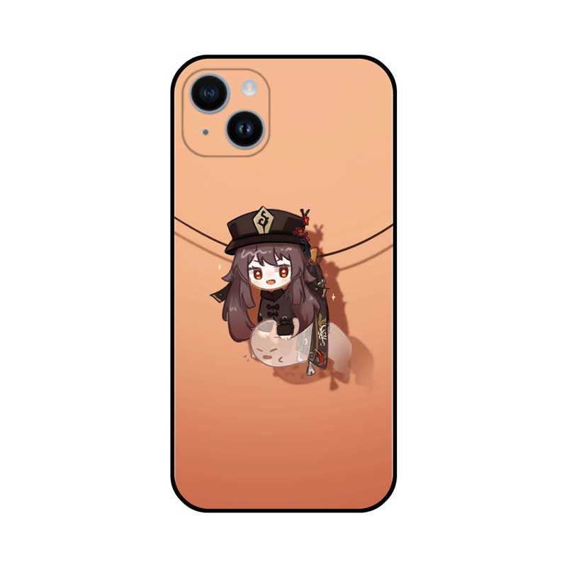 Cat Genshin Impact Phone Case Cute Hanging Genshin Character Hu-Tao