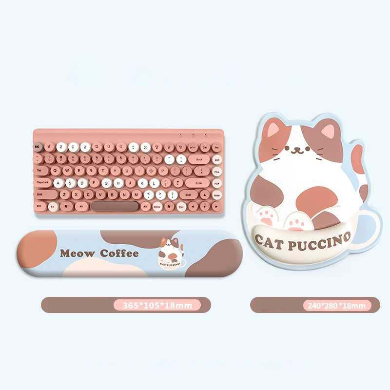 Kawaii Cat Mouse and Keyboard Rests