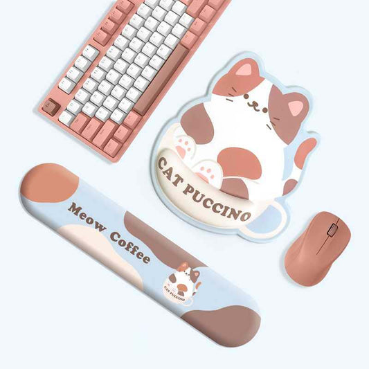 Kawaii Cat Mouse and Keyboard Rests