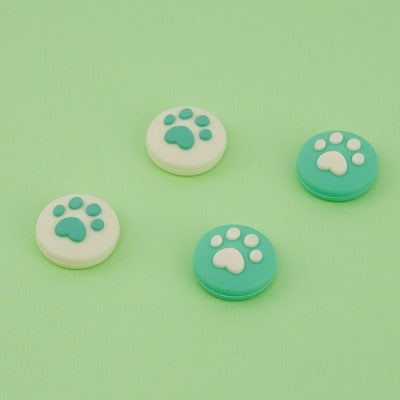 Cat Paw Switch Thumb Grips Switch OLED Analog Caps green