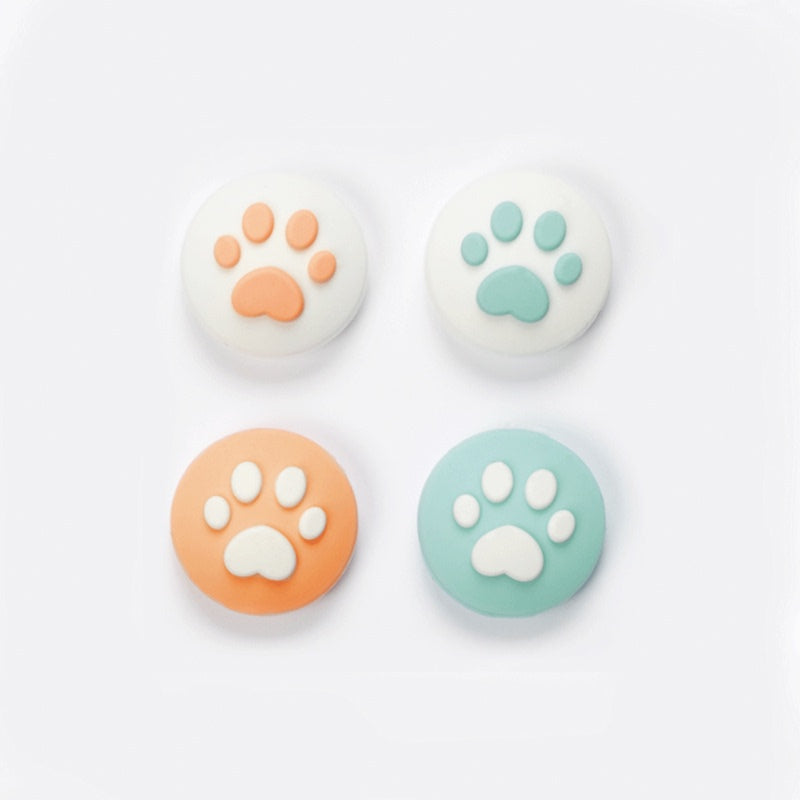Cat Paw Switch Thumb Grips Switch OLED Analog Caps orange green