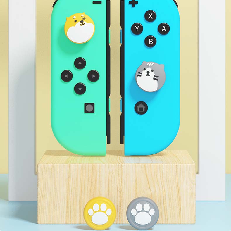 Cats and Dogs Switch Thumb Grips Switch OLED Lite Analog Caps (2)