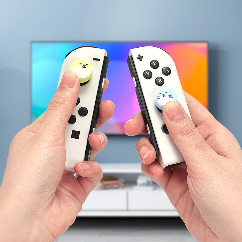 Cute Cat and Dog Switch Thumb Grips
