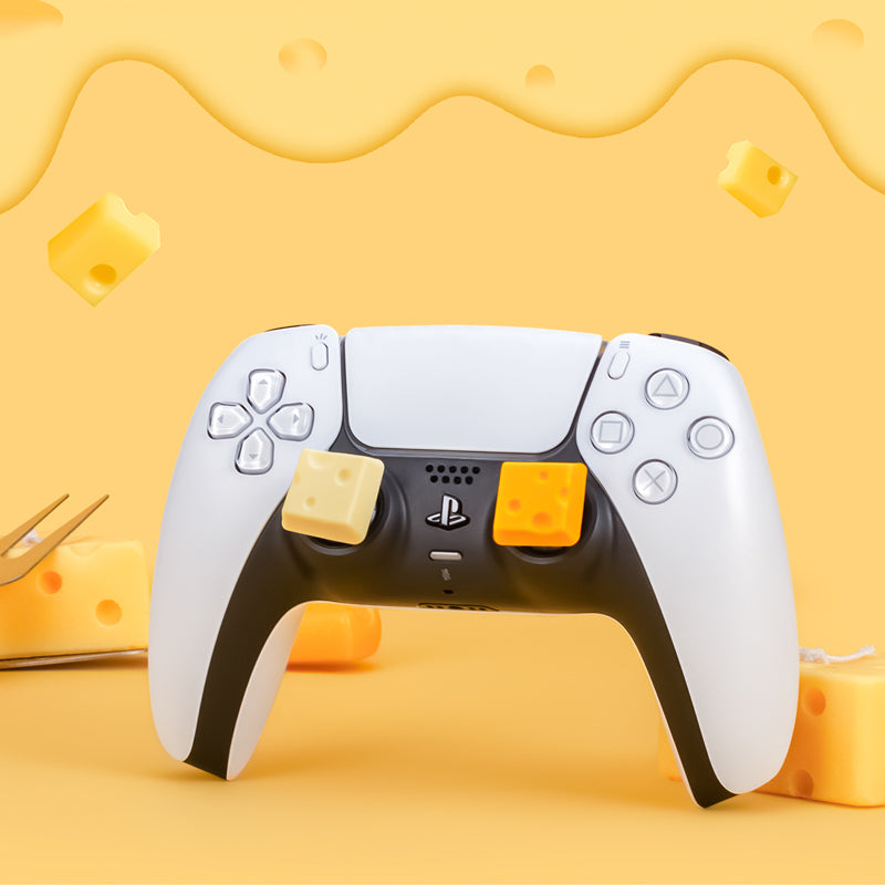 Cheese Steam Deck Thumb Grips PS4 PS5 Controller Joystick Caps (3)