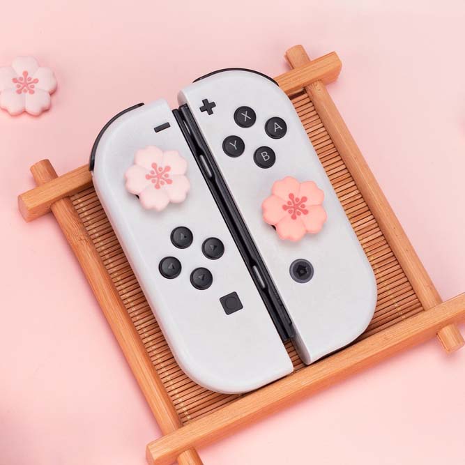 Kawaii Cherry Blossom Switch Thumb Grips