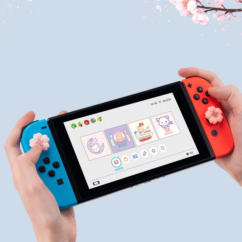 Kawaii Cherry Blossom Switch Thumb Grips