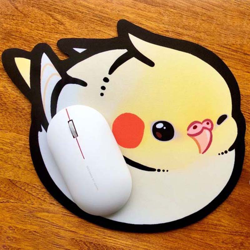 Chibi Bird Mouse Pads Cute Cockatiel Parrot Owl Sparrow (4)