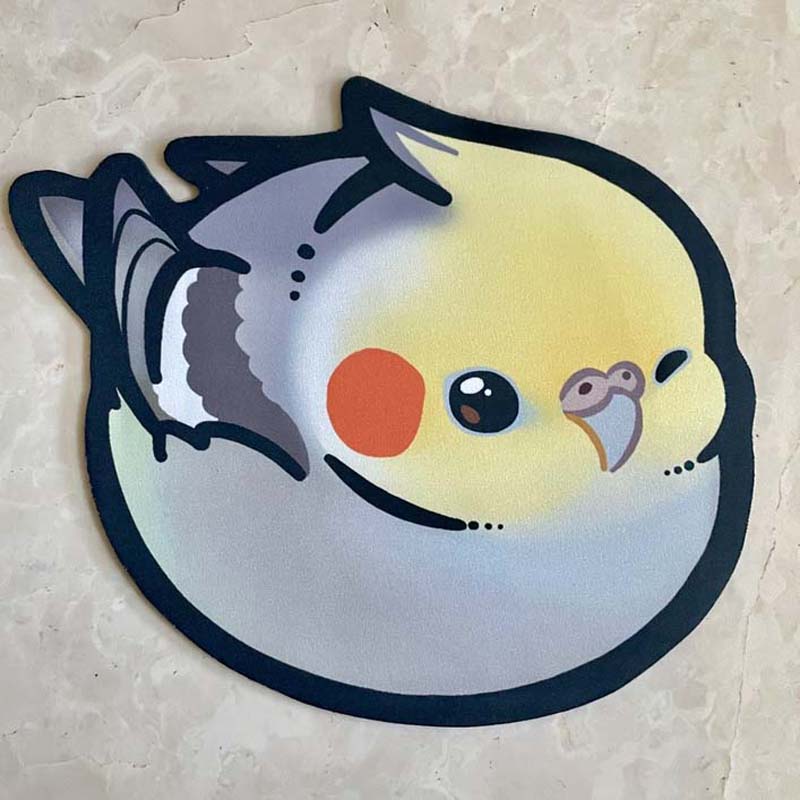 Chibi Bird Mouse Pads Cute Cockatiel Parrot Owl Sparrow (5)