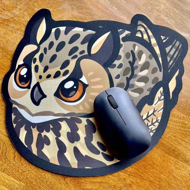 Chibi Bird Mouse Pads Cute Cockatiel Parrot Owl Sparrow (8)