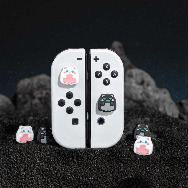 Chibi Cat Switch OLED Analog Caps Cute Cat Joystick Caps for Switch Lite (1)