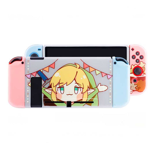 Chibi Link Switch OLED Case Zelda Switch Case TV Dock Shell Cover (2)