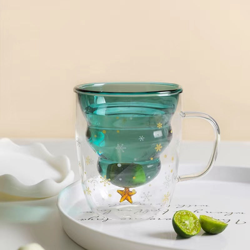Christmas Tree Glass Cup Set