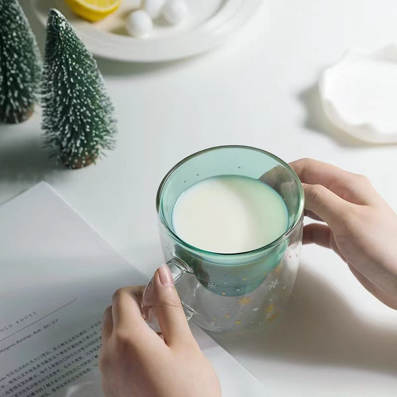 Christmas Tree Glass Cup Set