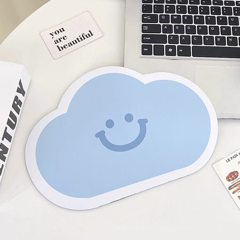 Cloud Mouse Pad Smiling Cloud Computer Mousepad Cute Game Room Setup (3)