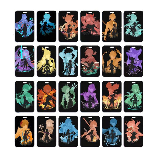Genshin Impact Badge Holder with Characters
