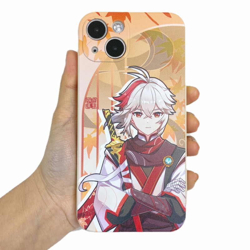 Cool Kazuha Phone Case Genshin Impact iPhone Case Kazuha Main Gifts (4)