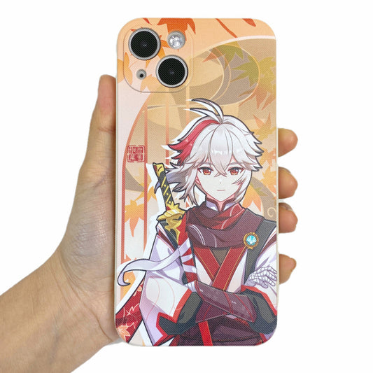 Cool Kazuha Phone Case Genshin Impact iPhone Case Kazuha Main Gifts (4)