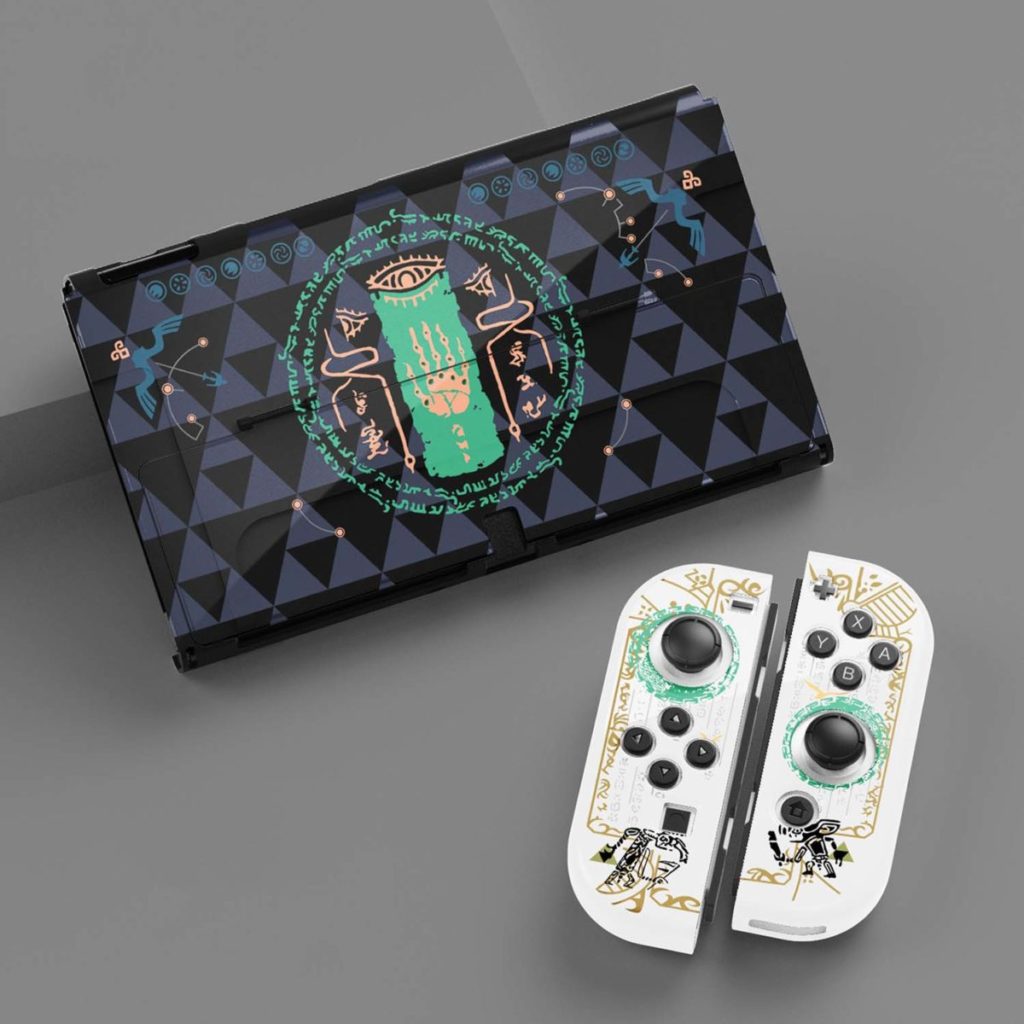 Cool Tears of the Kingdom Switch OLED Cover Legend of Zelda TOTK Triforce Switch OLED Shell Cases (7)