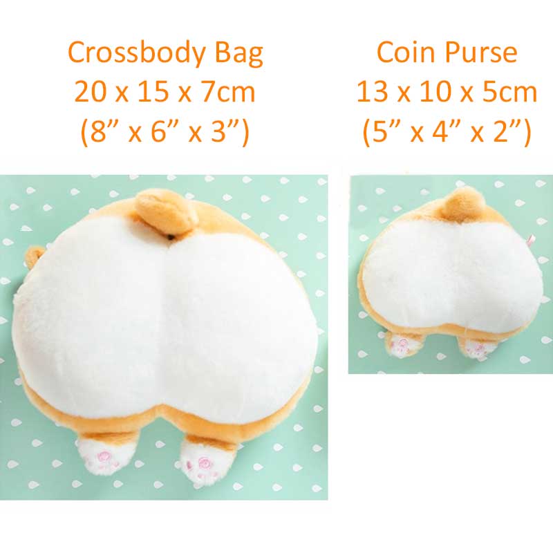 Corgi Butt Crossbody Bag with options