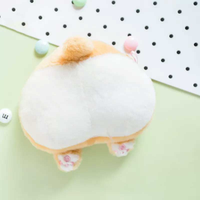 Corgi Butt Crossbody Bag Cute Corgi Dog Meme Plush Coin Purse (7)