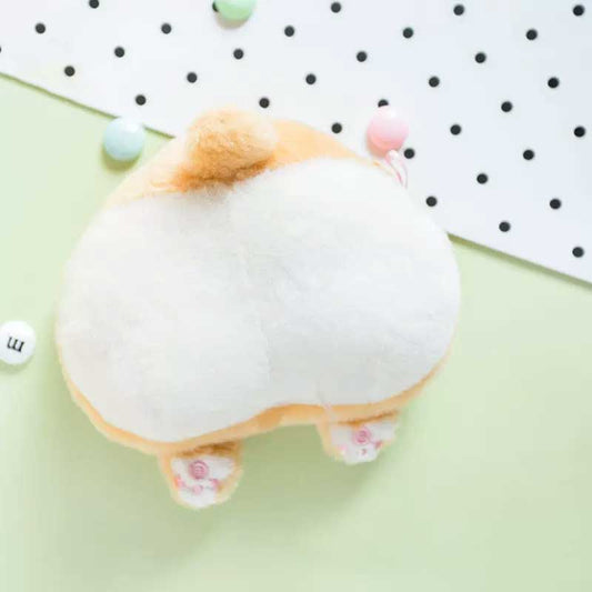 Corgi Butt Crossbody Bag Cute Corgi Dog Meme Plush Coin Purse (7)