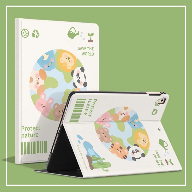 Cute Animal iPad Case Earth Nature iPad Pro Cases (1)