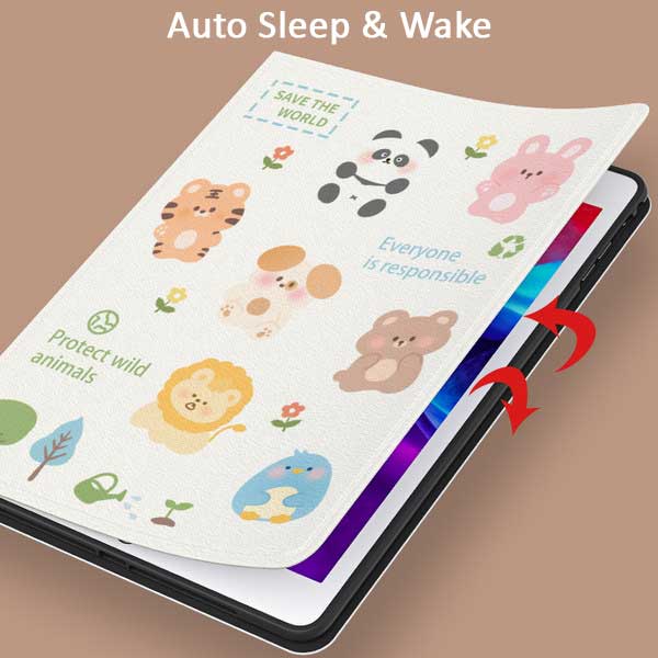 Cute Animal iPad Cases with Silk Texture