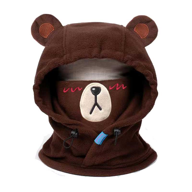 Cute Bear Balaclava Face Warmer for Winter Sports Ski Kawaii Snowboard Gear