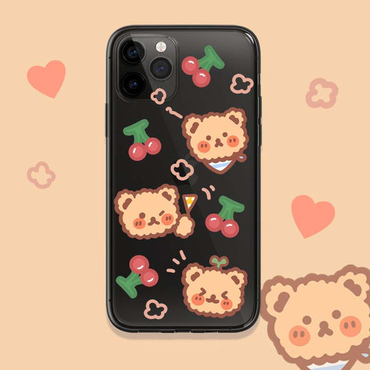 Transparent Cute Bear Phone Case - Protection
