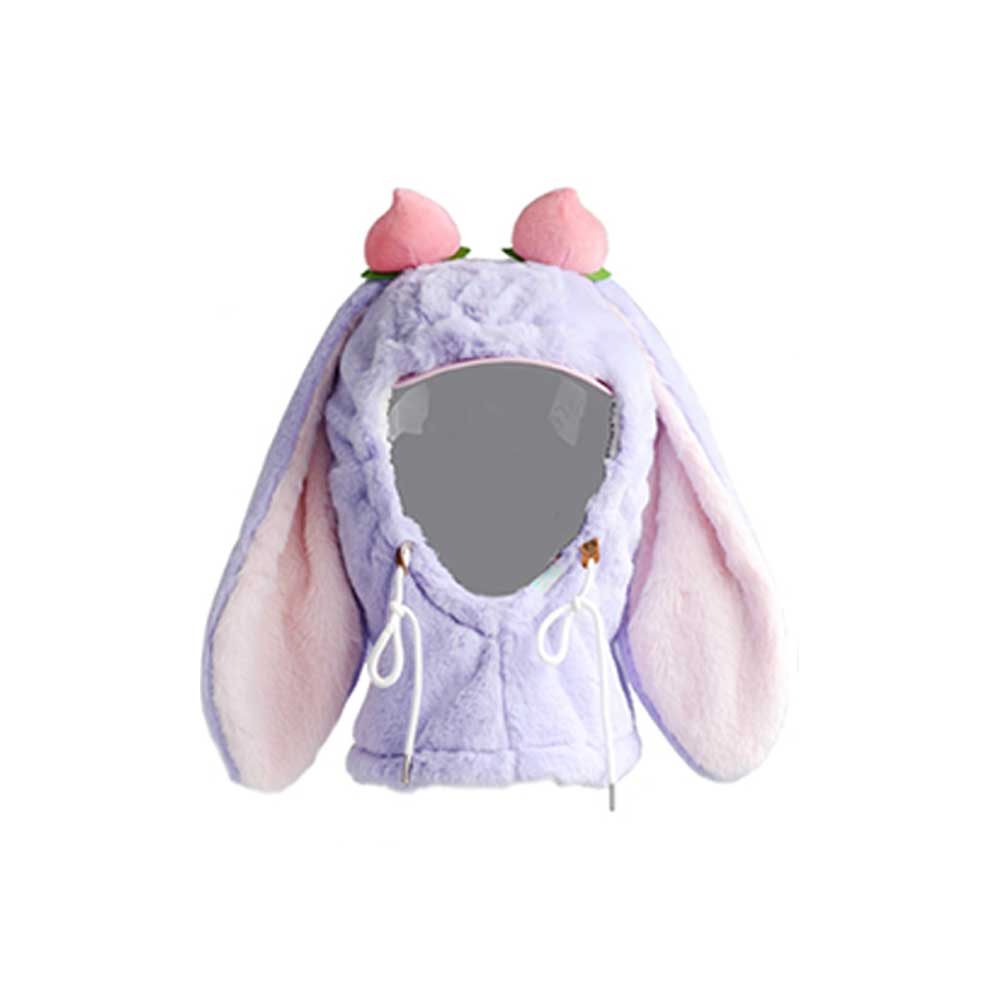 Cute Bunny Balaclava Skiing Snowboard Face Warmer Winter Headwear for Her (2)
