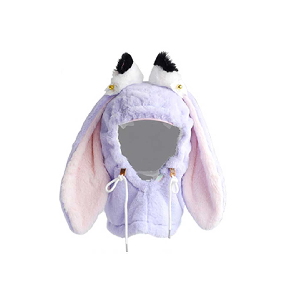 Cute Bunny Balaclava Skiing Snowboard Face Warmer Winter Headwear for Her (3)