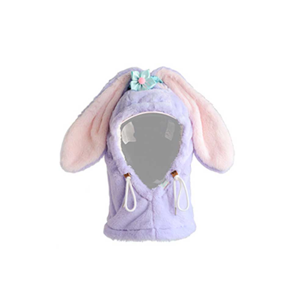 Cute Bunny Balaclava Skiing Snowboard Face Warmer Winter Headwear for Her (4)