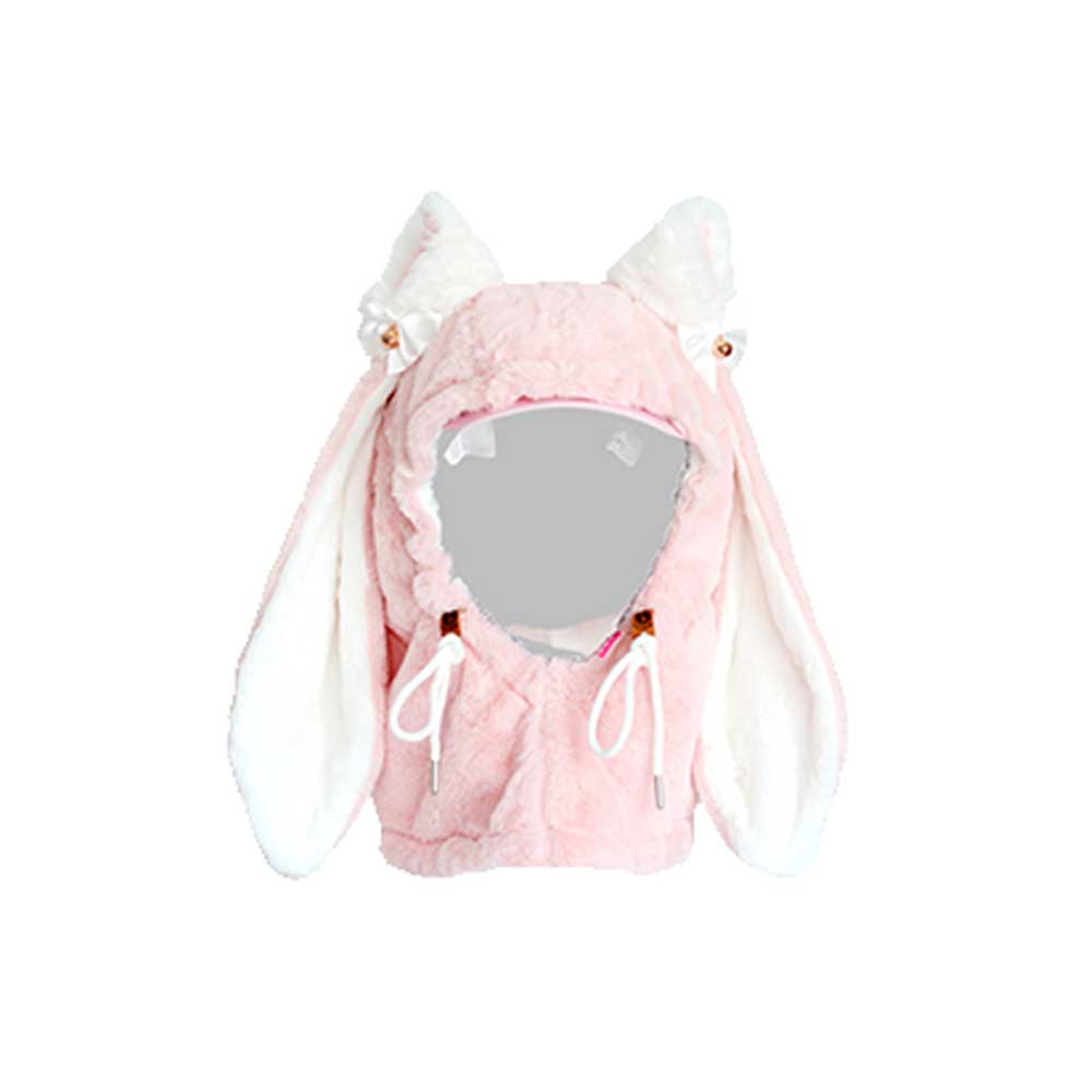 Cute Bunny Balaclava Skiing Snowboard Face Warmer Winter Headwear for Her (5)