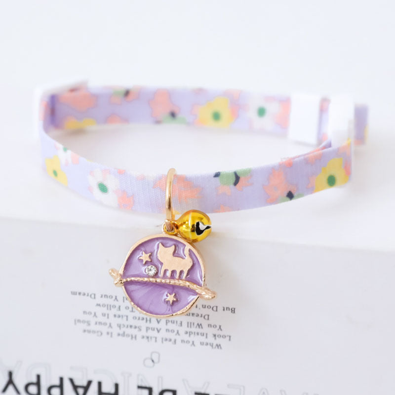 Cute Cat Collar Pastel Pet Collars Kawaii Aesthetic Pet Accessories Breakaway Collar Kitten Neckwear (11)