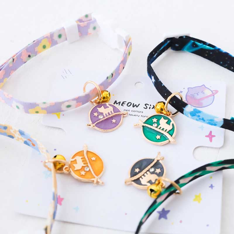 Cute Cat Collars with Astronomy Designs