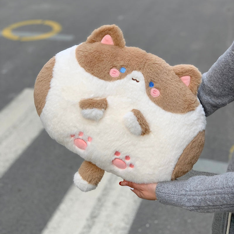 Cute Cat Plush Cushion Kawaii Cat Plushie Pillow Cat Gaming Room Decor (10)