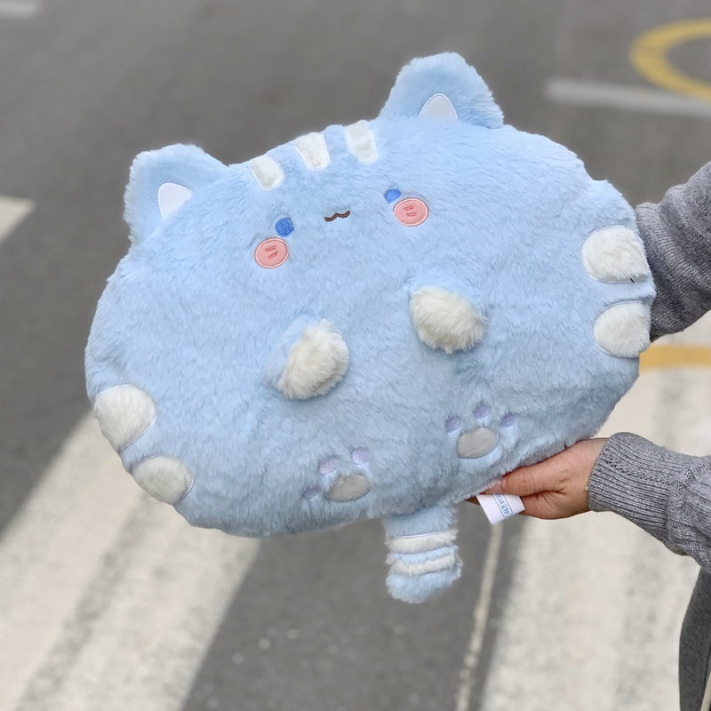 Cute Cat Plush Cushion Kawaii Cat Plushie Pillow Cat Gaming Room Decor (14)