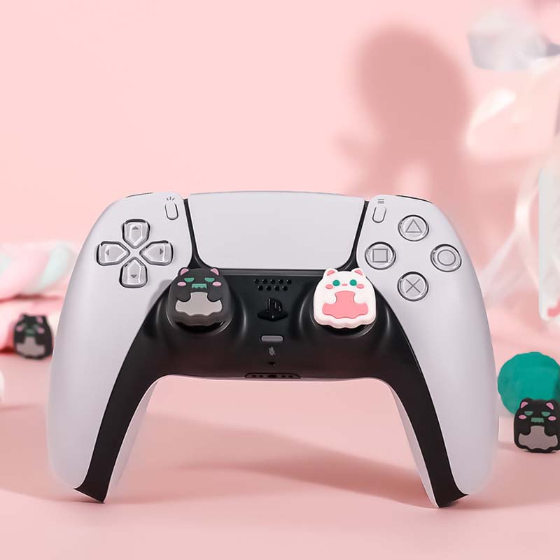 Cute Cat Steam Deck Thumb Grips PS4 PS5 Controller Joystick Caps (4)