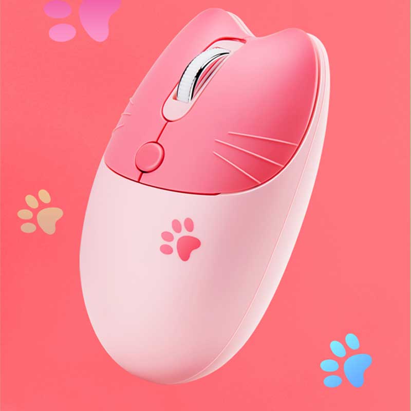 Cute Cat Wireless Mouse - Pastel Colors