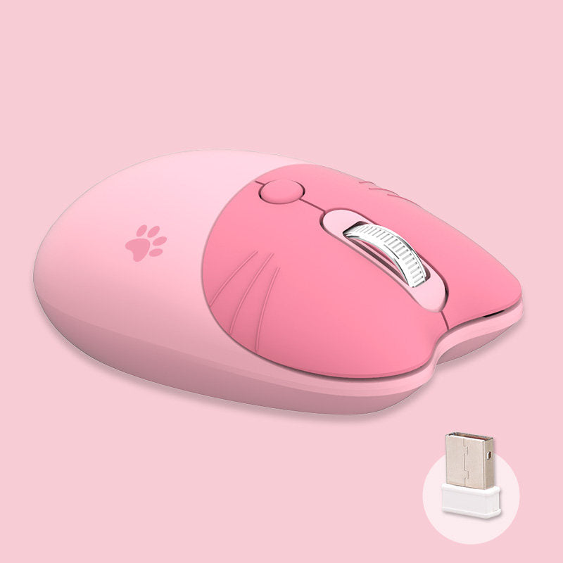 Cute Cat Wireless Mouse for Laptop Silent 2.4G Wireless Mice Noiseless Cute Desk Accessories (7)