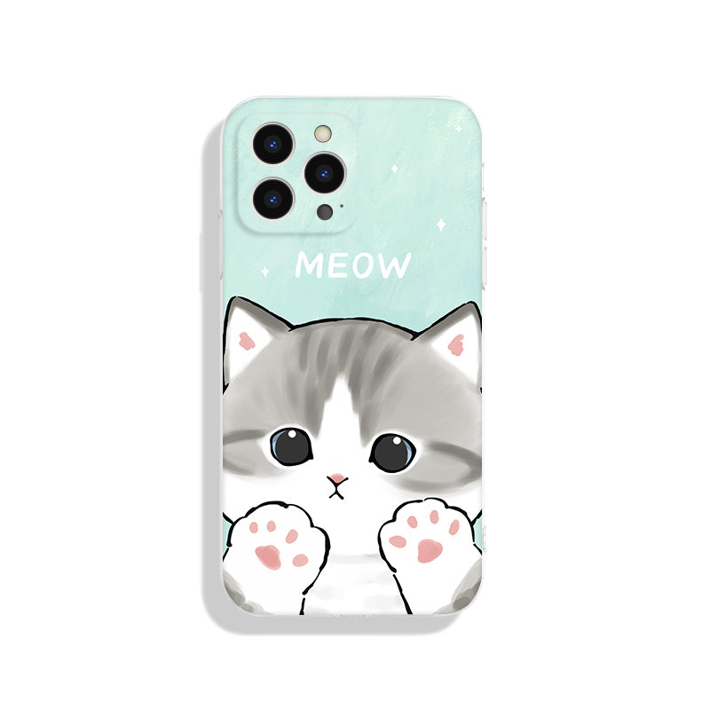 Cute Cat iPhone Case Gray tabby Cats White Kitty Calico Cat Owner Gifts (10)